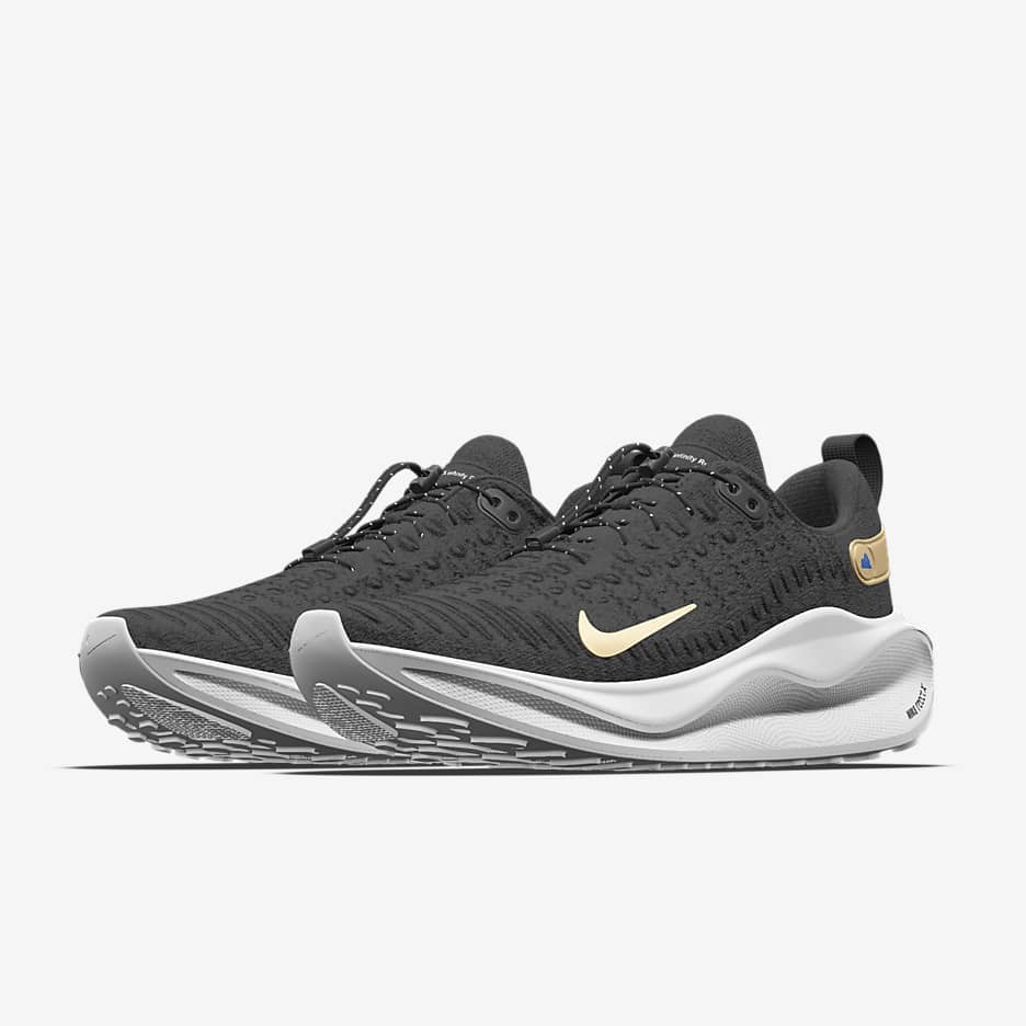 Nike InfinityRN 4 By You Custom Women's Road Running Shoes - Black/Black/Black