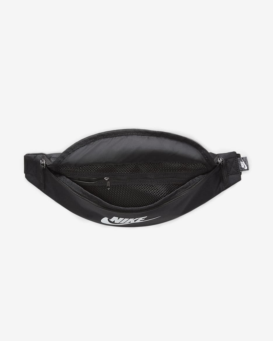 Nike Heritage Gürteltasche (3 l) - Schwarz/Schwarz/Weiß