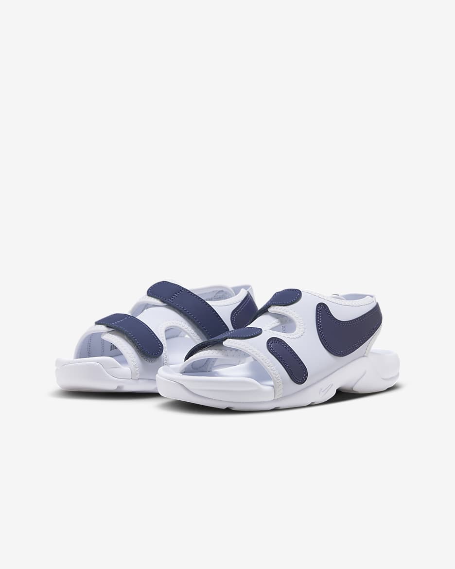 Nike Sunray Adjust 6 Older Kids' Slides - Football Grey/Summit White/White/Midnight Navy