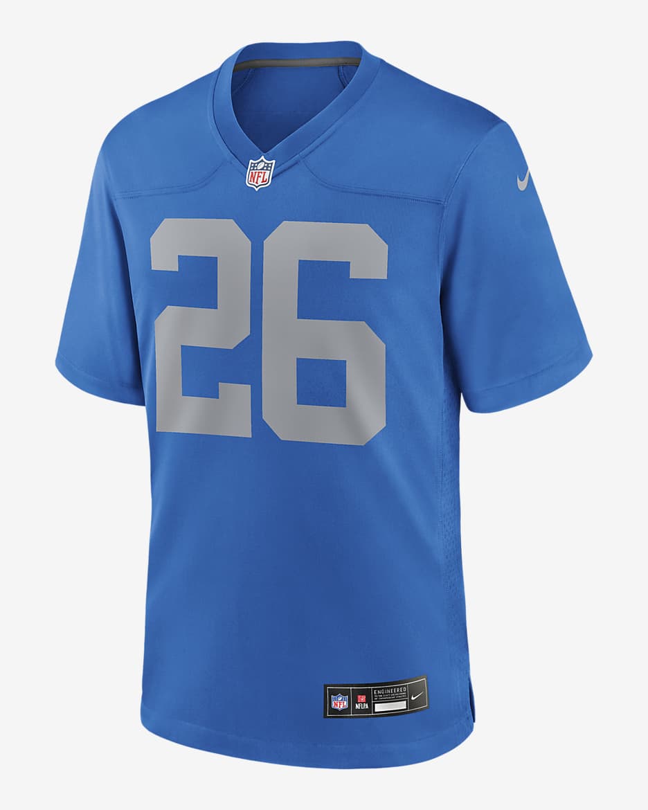 Jahmyr Gibbs Detroit Lions Men's Nike NFL Game Football Jersey - Blue