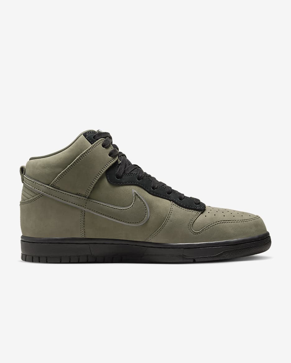 Nike Dunk High x SOULGOODS férficipő - Medium Olive/Fekete/Többszínű