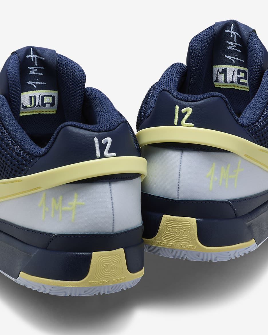 Ja 1 Basketball Shoes - Midnight Navy/Football Grey/Light Laser Orange