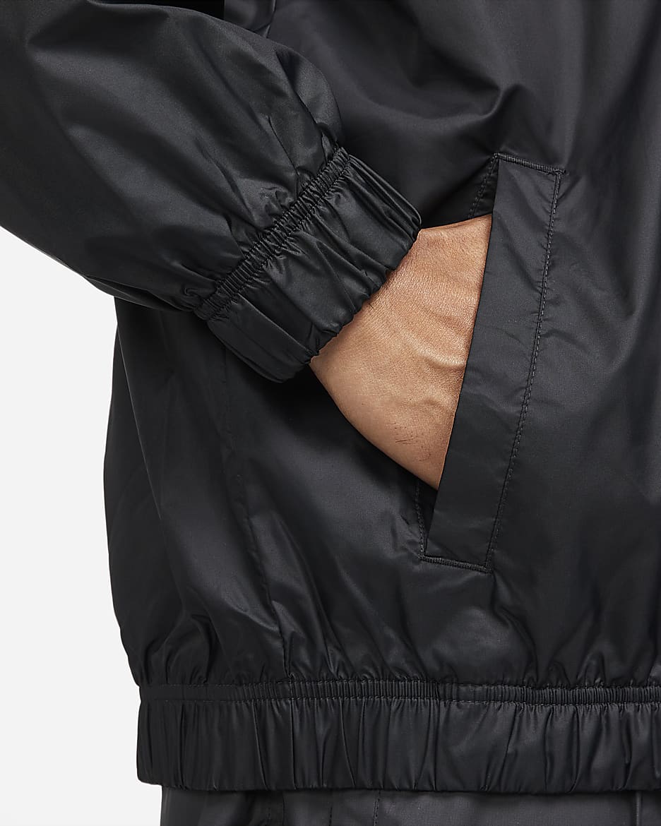 Chamarra tipo anorak para hombre Nike Windrunner - Negro/Blanco