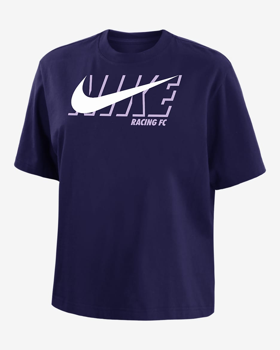 Playera de fútbol Nike para mujer Racing Louisville - Orquídea nuevo