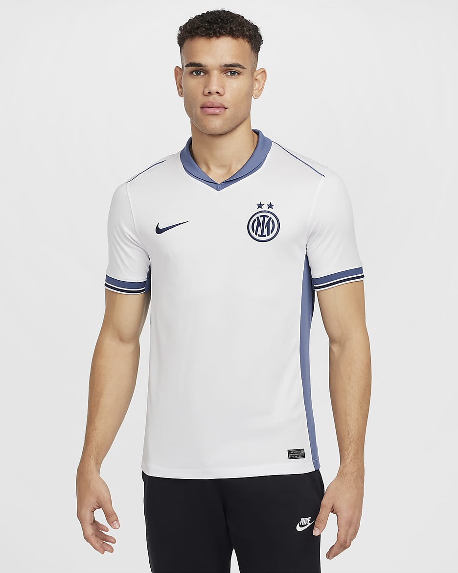 Inter Milan 2024/25 Stadium (bortedrakt) Nike Dri-FIT Replica fotballdrakt til herre - Summit White/Iris Whisper/Summit White/Midnight Navy