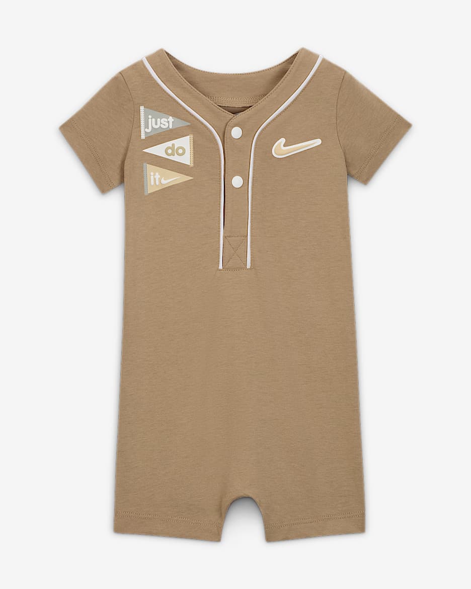 Mono corto para bebé Nike E1D1 - Caqui