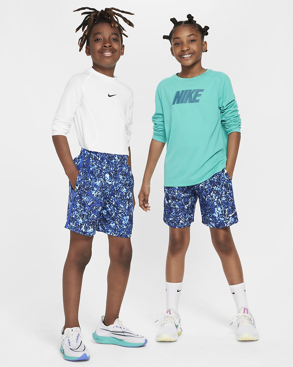 Nike Multi Big Kids' (Boys') Dri-FIT Shorts - Game Royal/White