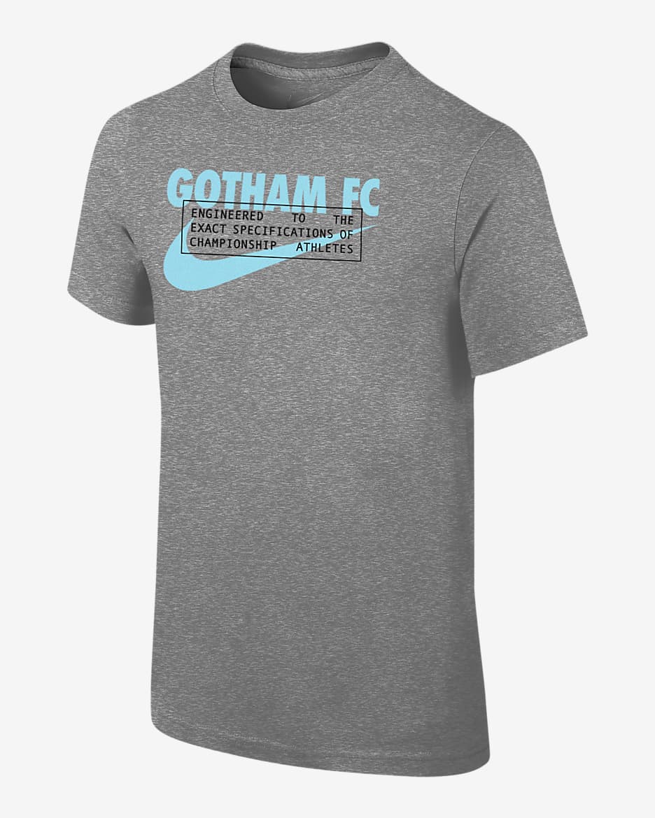 Gotham FC Big Kids' (Boys') Nike Soccer T-Shirt - Dark Grey Heather