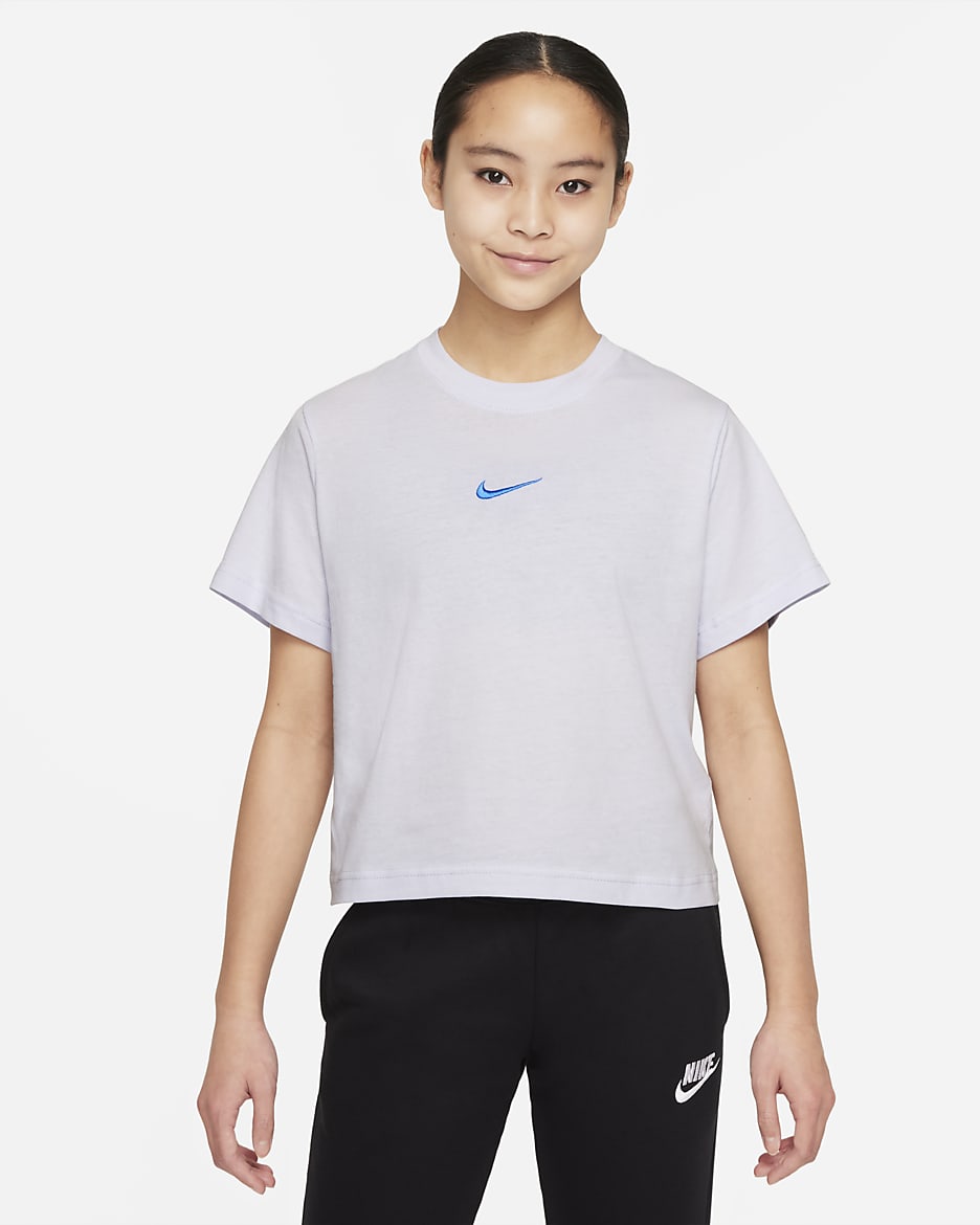 Nike Sportswear 大童 (女童) T 恤 - Football Grey