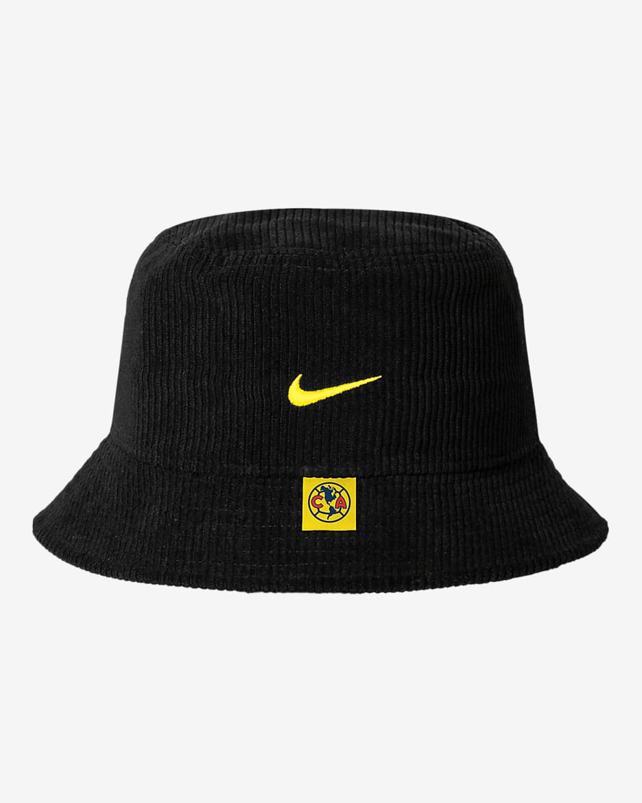 Gorro tipo pescador de fútbol Nike de pana Club América - Negro