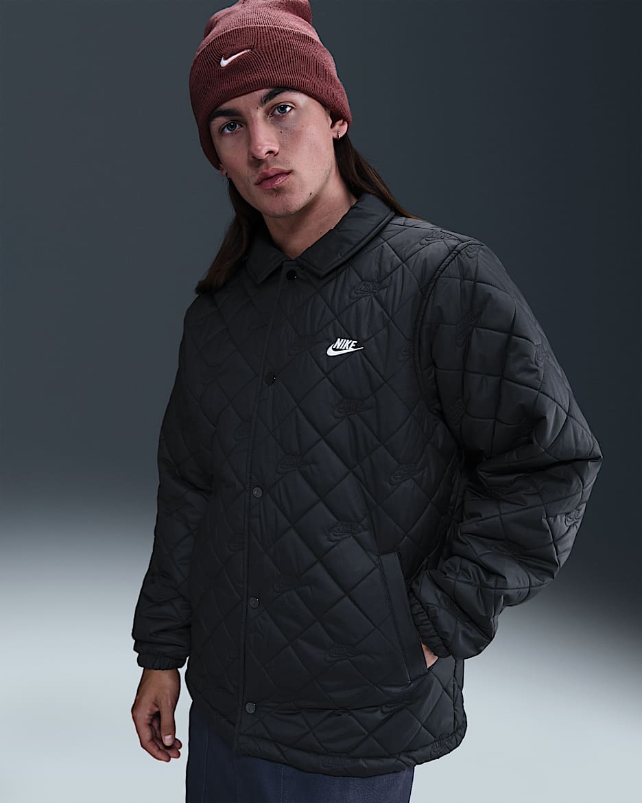 Nike Club Men's Coaches Jacket - Black/White