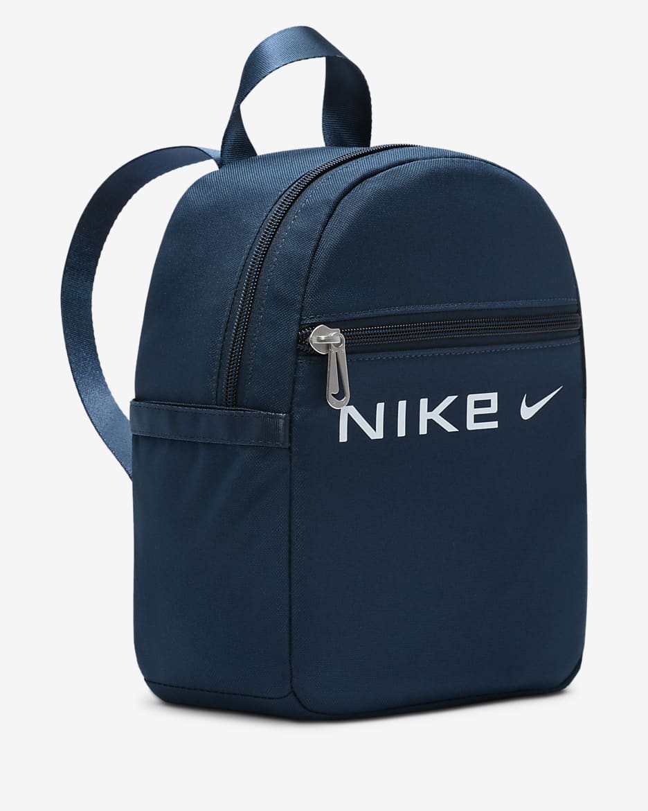 Minimochila para mujer (6 L) Nike Sportswear Futura - Azul marino militar/Azul marino militar/Blanco