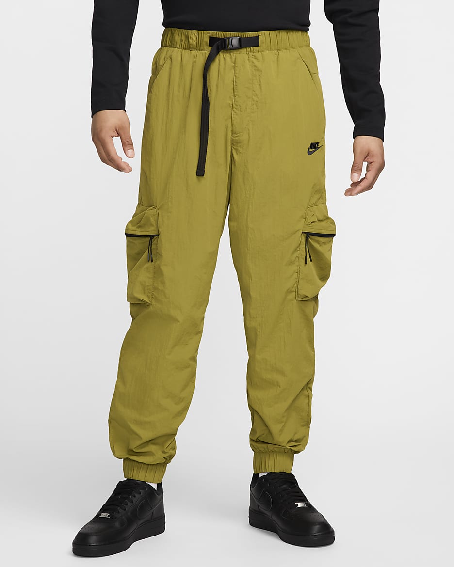 Pantalon cargo tissé Nike Tech pour homme - Pacific Moss/Noir