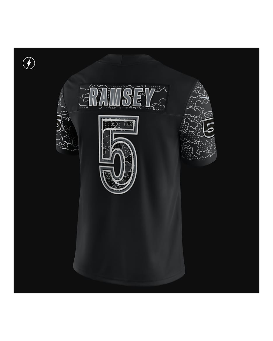 NFL Los Angeles Rams RFLCTV (Jalen Ramsey) Men's Fashion Football Jersey - Black