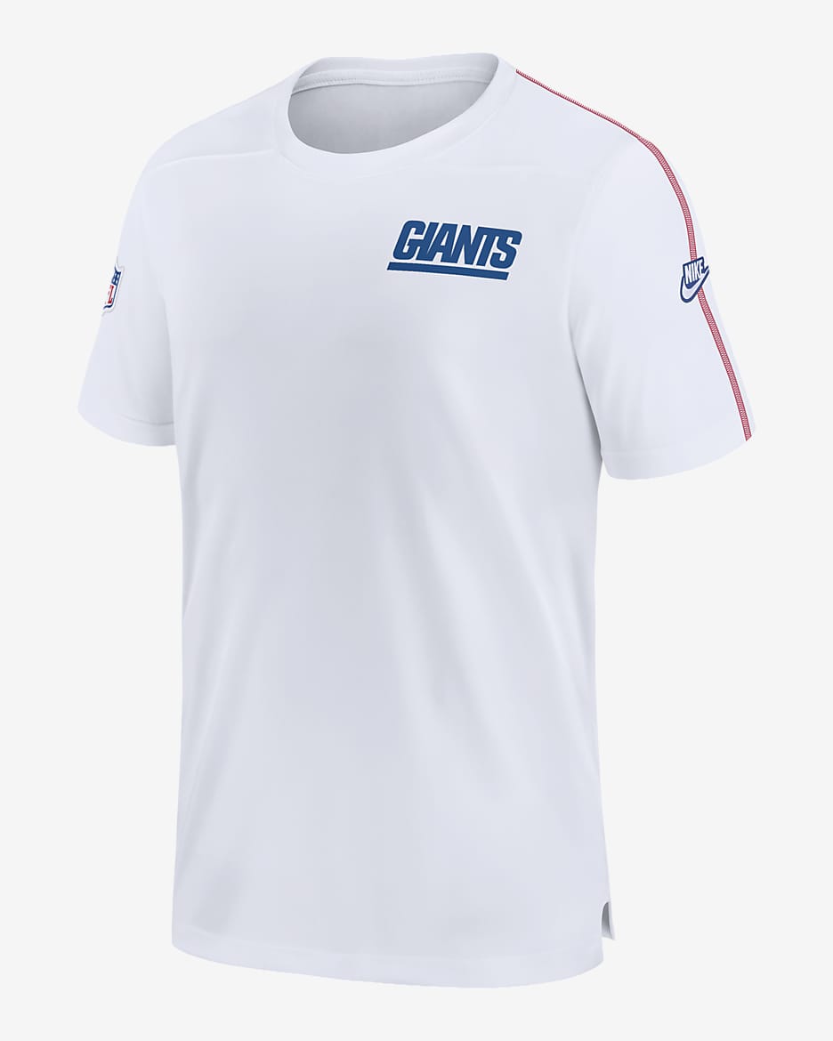 Playera Nike Dri-FIT de la NFL para hombre New York Giants Sideline Coach - Blanco