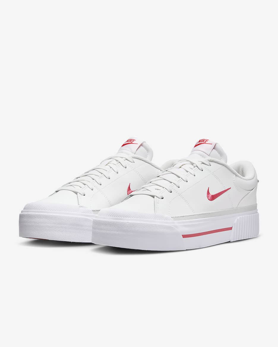 Nike Court Legacy Lift Women's Shoes - Summit White/Light Silver/White/Aster Pink