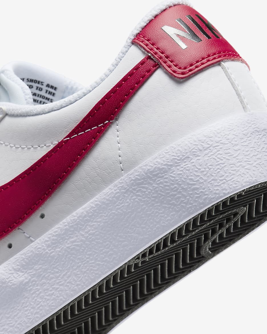 Nike Blazer Low '77 Older Kids' Shoes - White/Black/Gym Red