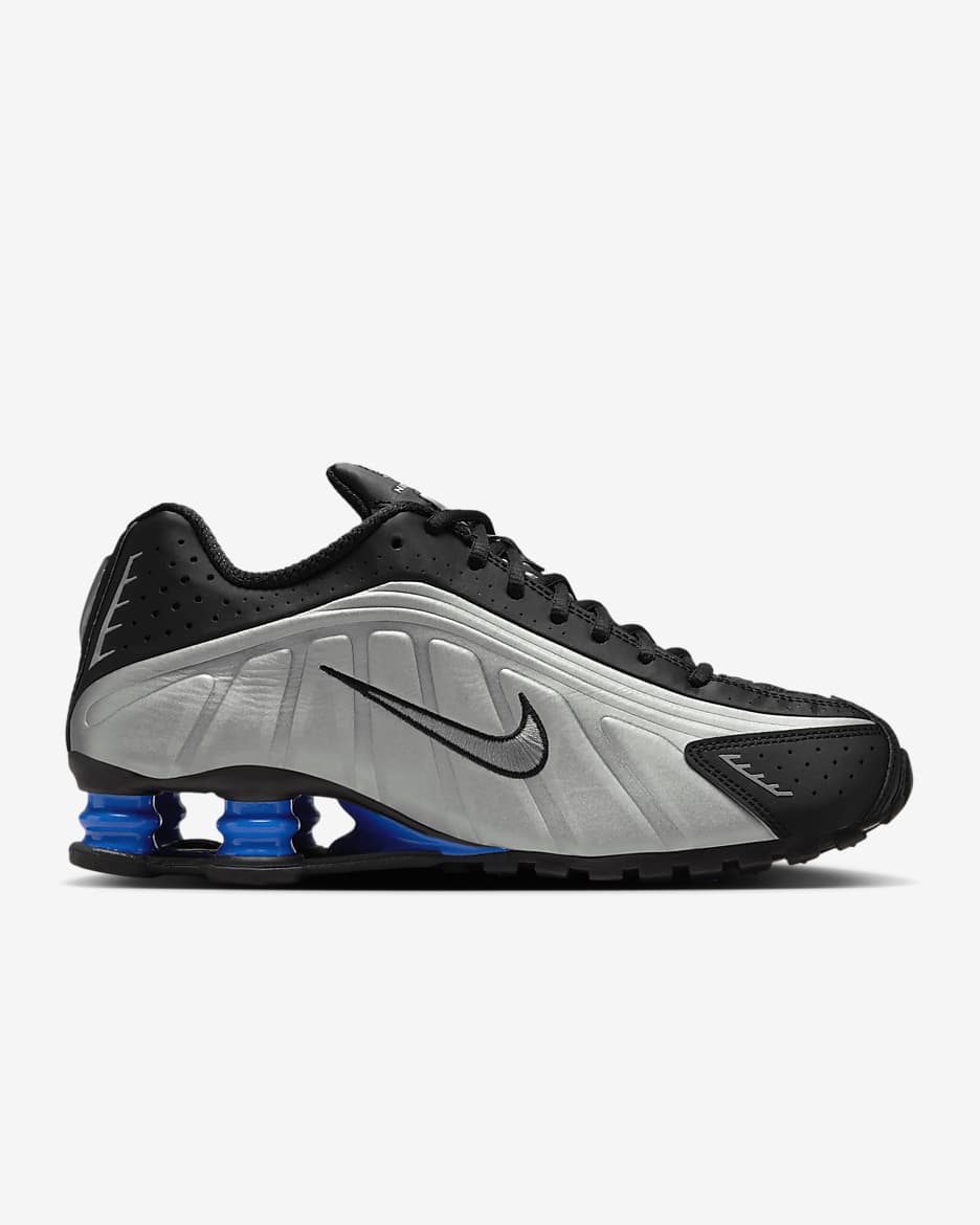 Nike Shox R4 Women's Shoes - Black/Racer Blue/Metallic Silver