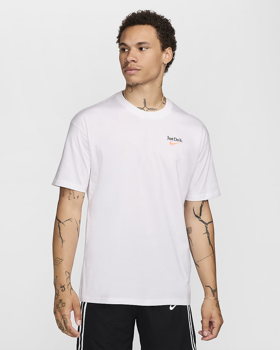 T-shirt da basket Max90 Nike – Uomo - Bianco