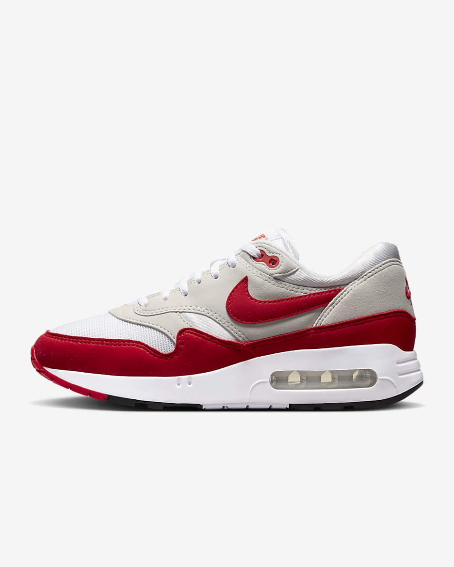 Nike Air Max 1 '86 Premium Shoes - White/Light Neutral Grey/University Red