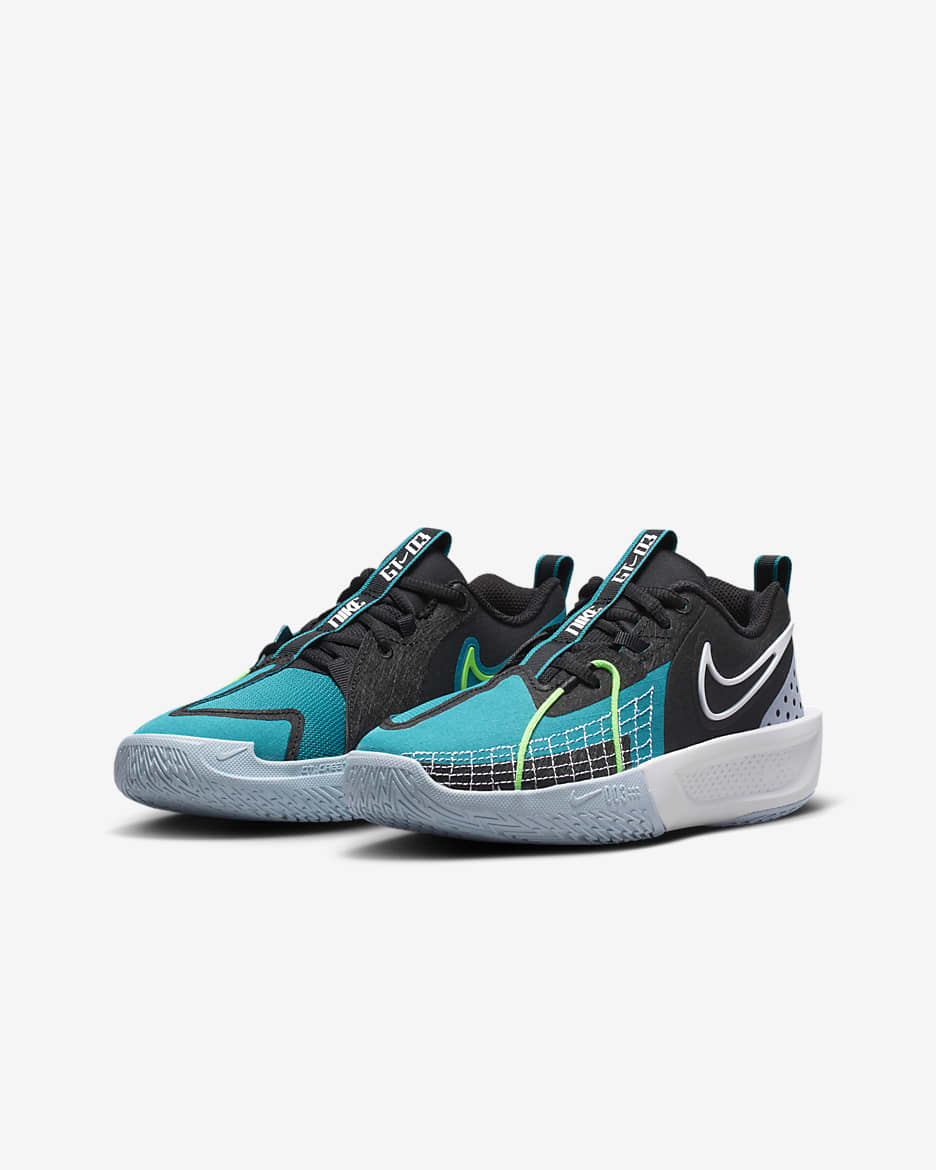 Nike G.T. Cut 3 Big Kids' Basketball Shoes - Black/Aquamarine/Light Armory Blue/White