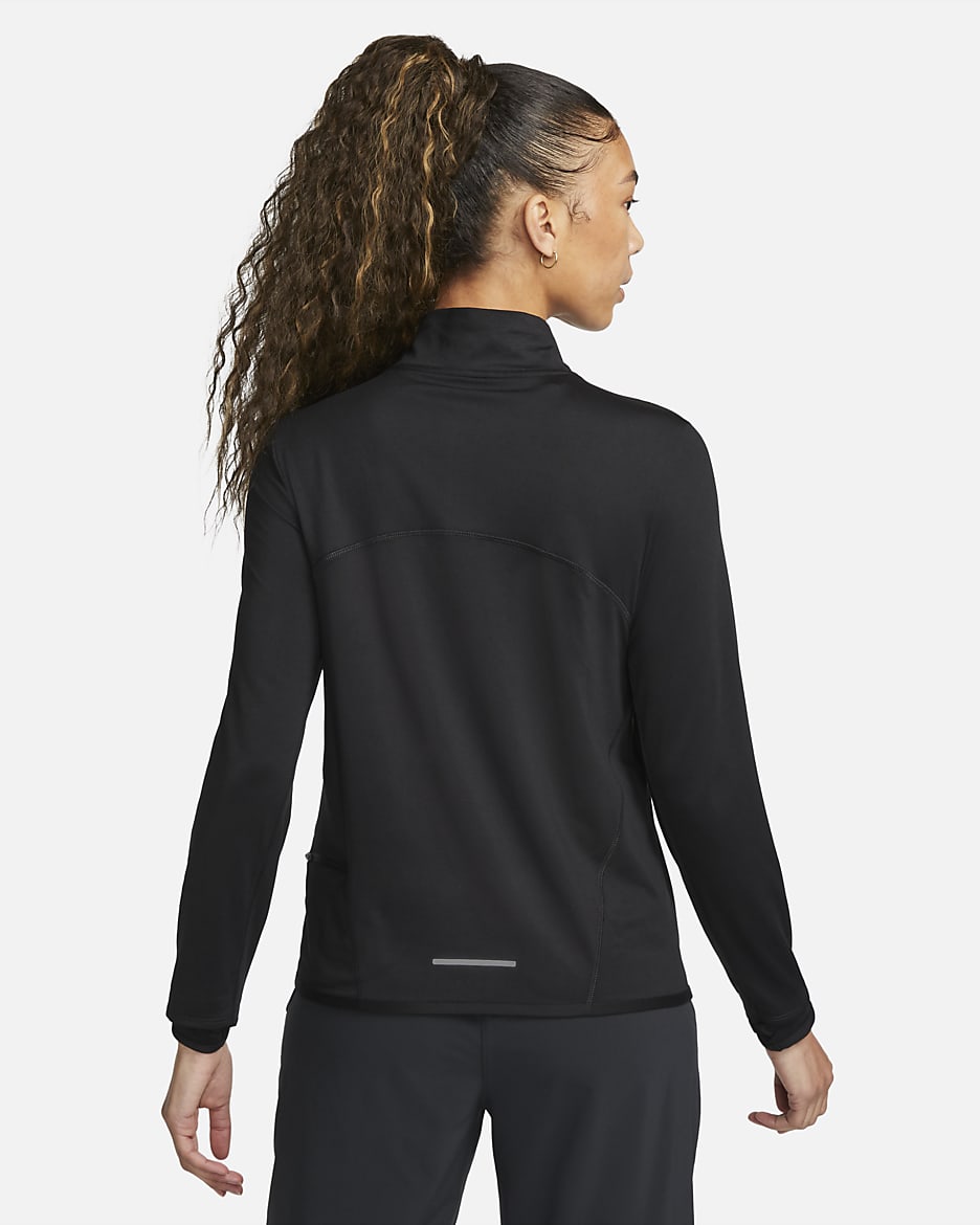 Nike Swift Women's UV Protection 1/4-Zip Running Top - Black