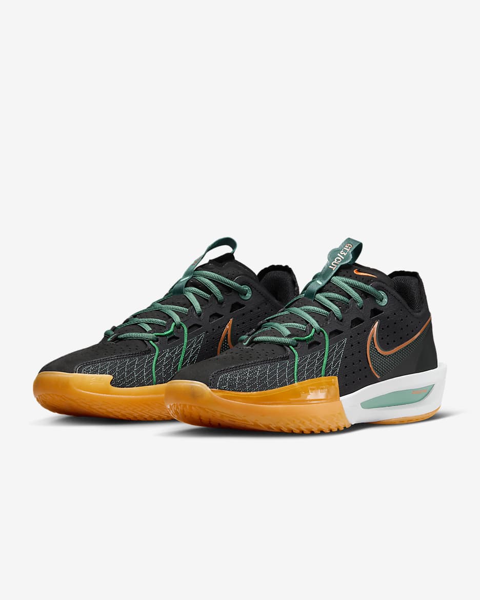 Nike G.T. Cut 3 Basketball Shoes - Black/Vintage Green/Bicoastal/Malachite