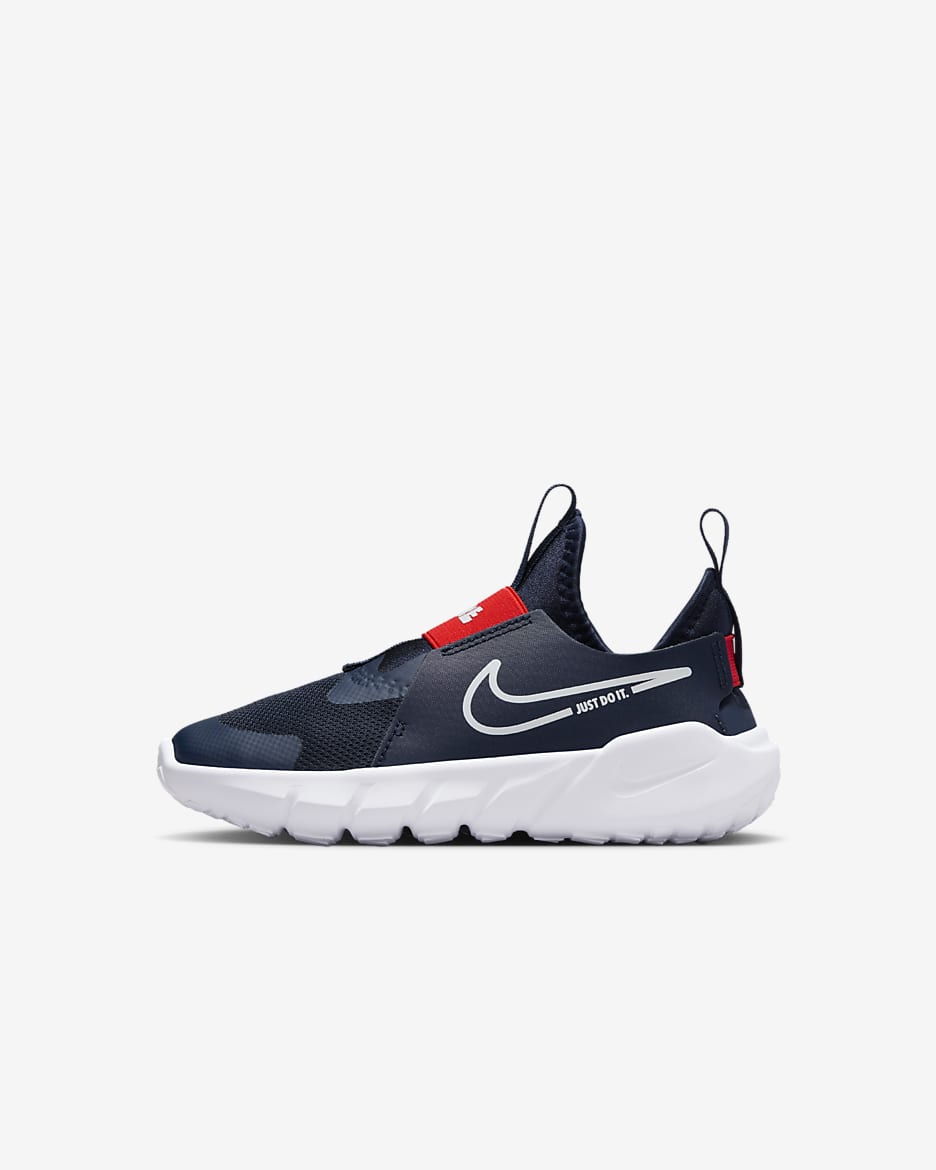 Nike Flex Runner 2 Younger Kids' Shoes - Midnight Navy/Picante Red/White