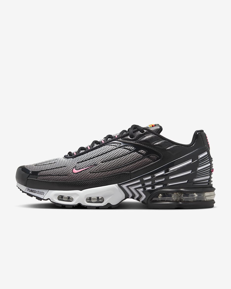 Chaussure Nike Air Max Plus 3 pour homme - Noir/Blanc/Chamois/Sunset Pulse