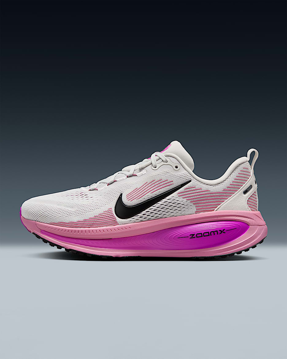 Nike Vomero 18 Women's Road Running Shoes - Summit White/Elemental Pink/Red Plum/Black