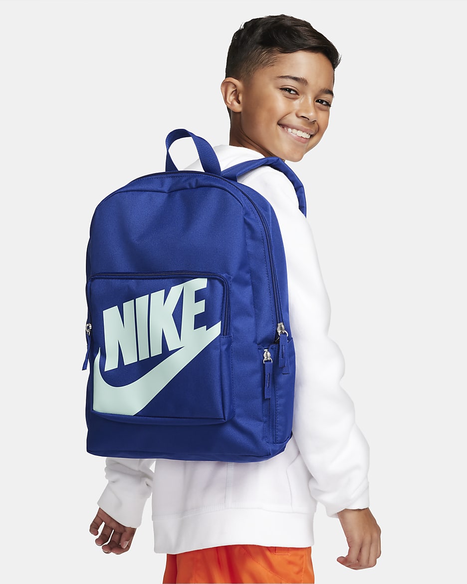 Nike Classic Kids' Backpack (16L) - Deep Royal Blue/Deep Royal Blue/Jade Ice