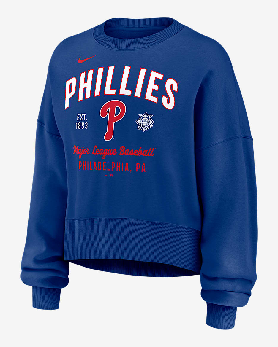 Philadelphia Phillies Women's Nike MLB Pullover Crew - Navy