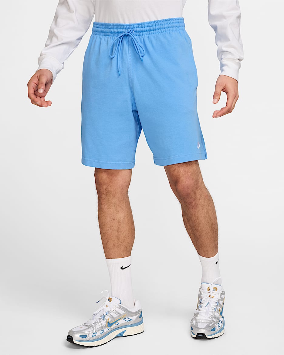 Nike Club Men's Knit Shorts - University Blue/White