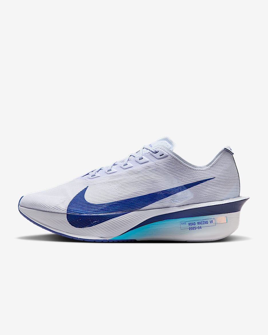 Nike Vaporfly 4 Men's Road Racing Shoes - Ghost/Persian Violet/Football Grey/Blue Void