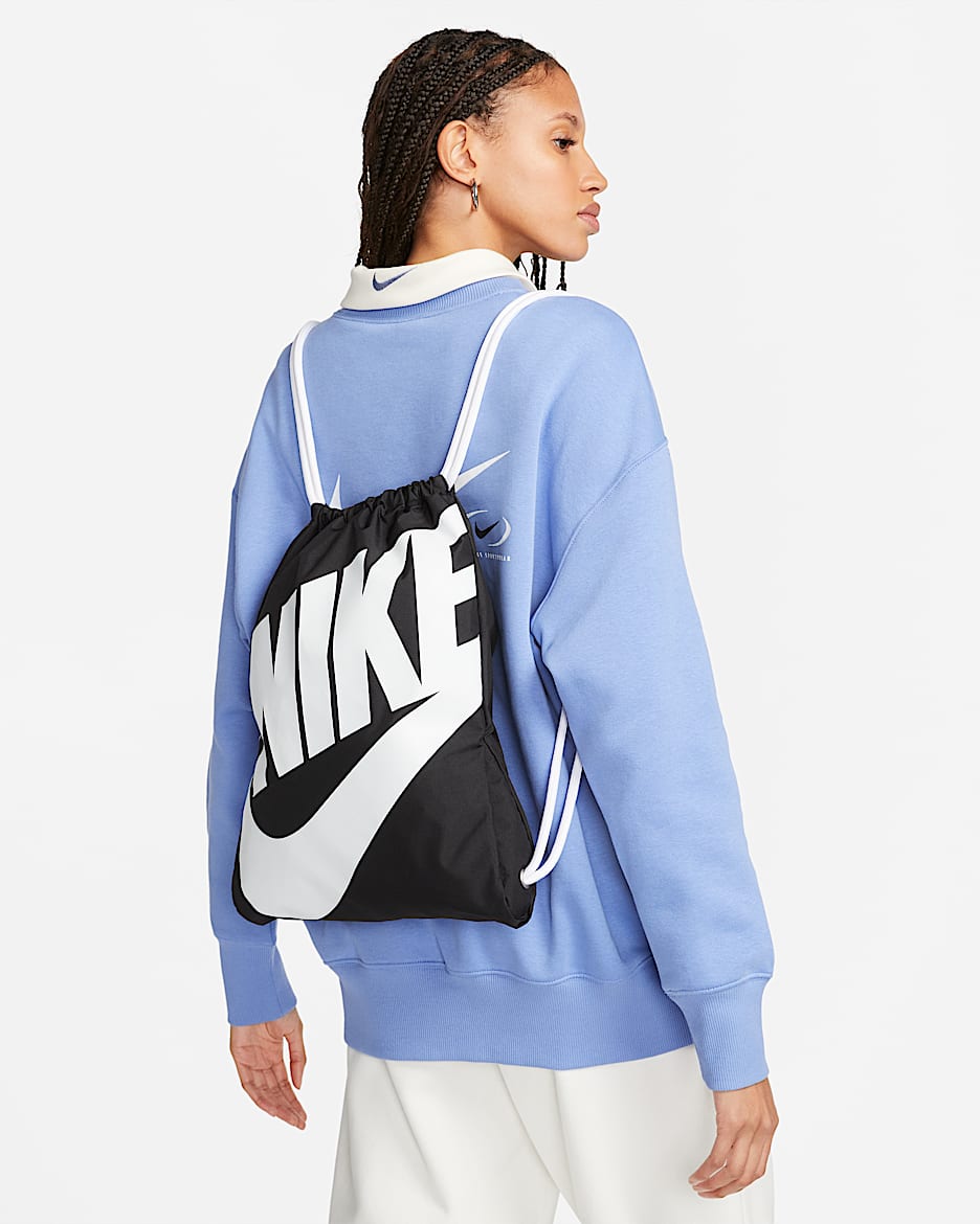 Nike Heritage Gymsack (13L) - Black/White/White