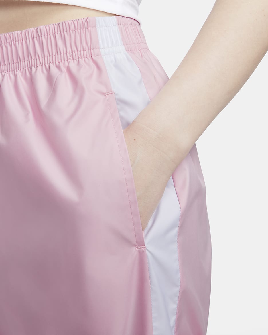Nike Sportswear Women's Woven Pants - Medium Soft Pink/White/White