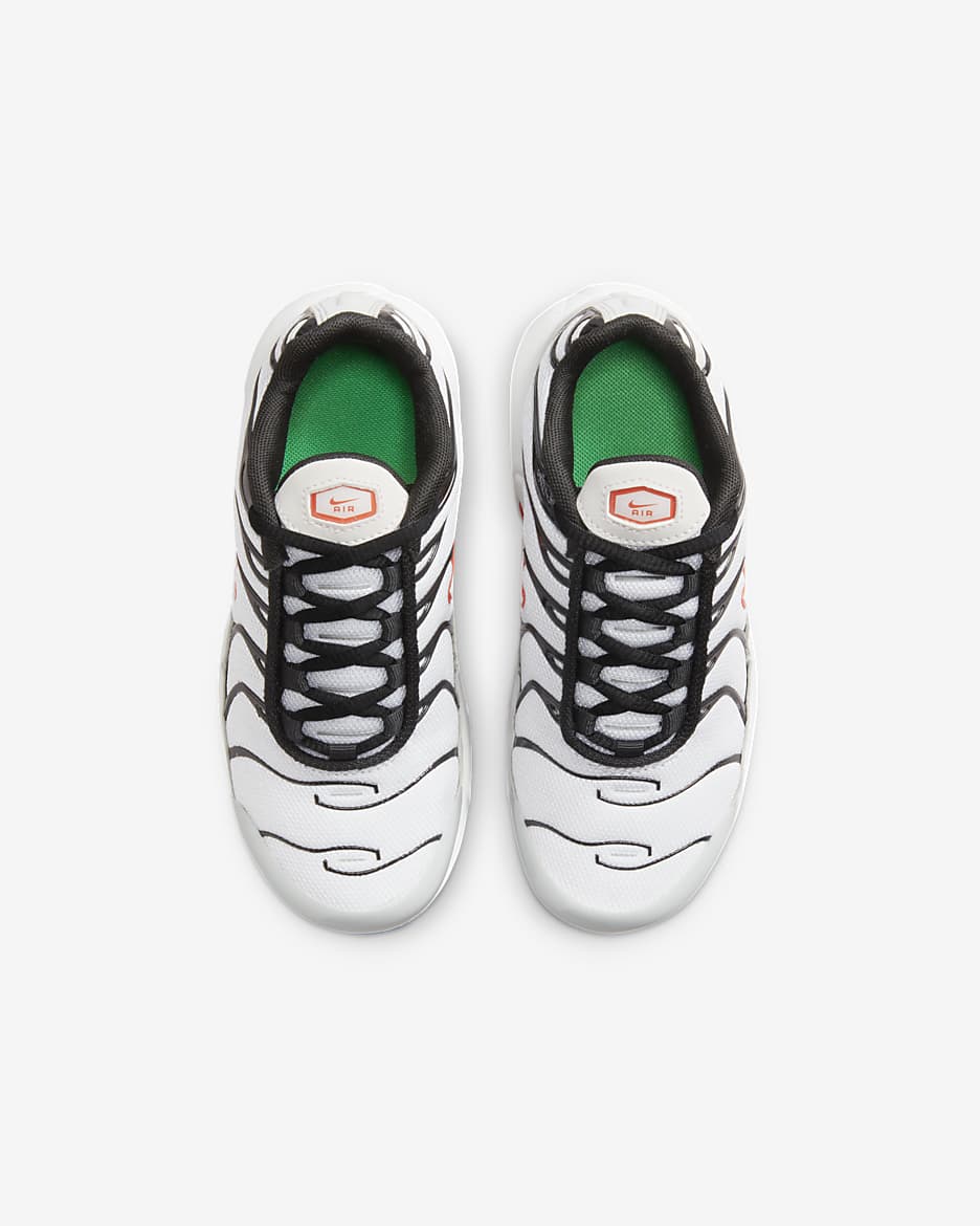 Nike Air Max Plus Little Kids' Shoes - White/Black/Pure Platinum/White