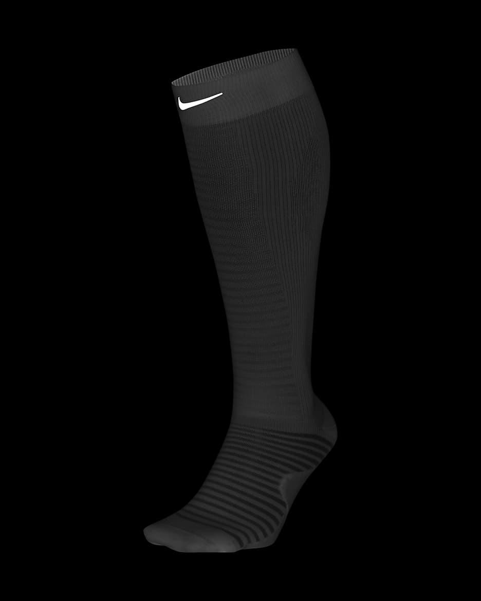 Nike Spark Lightweight Over-The-Calf Compression Running Socks - White/Reflect Silver