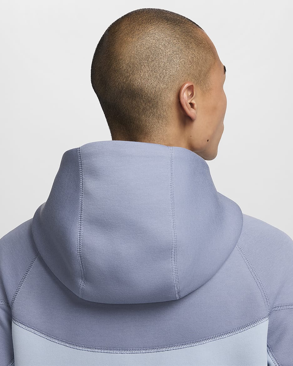 Nike Sportswear Tech Fleece Windrunner Men's Full-Zip Hoodie - Light Armory Blue/Ashen Slate/White