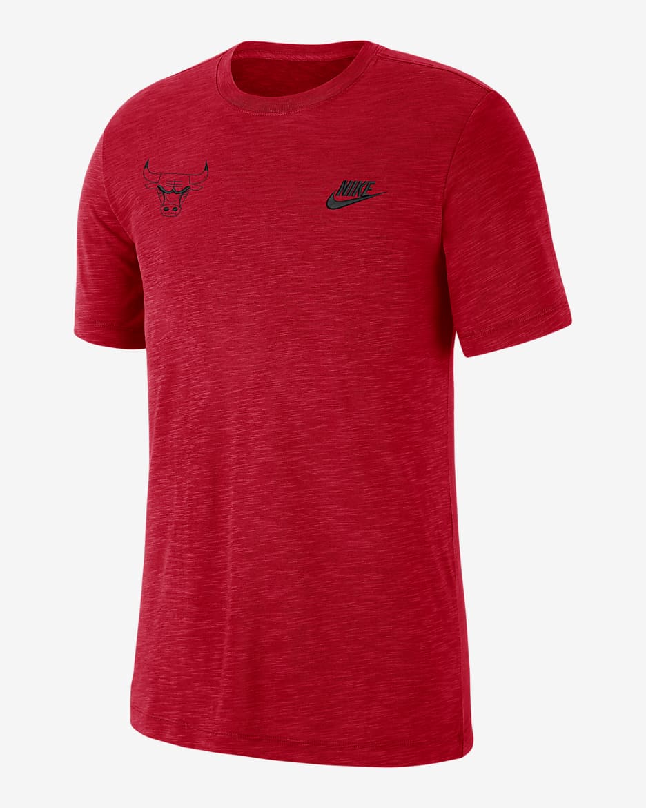 Playera Nike de la NBA para hombre Chicago Bulls Essential Club - Rojo universitario