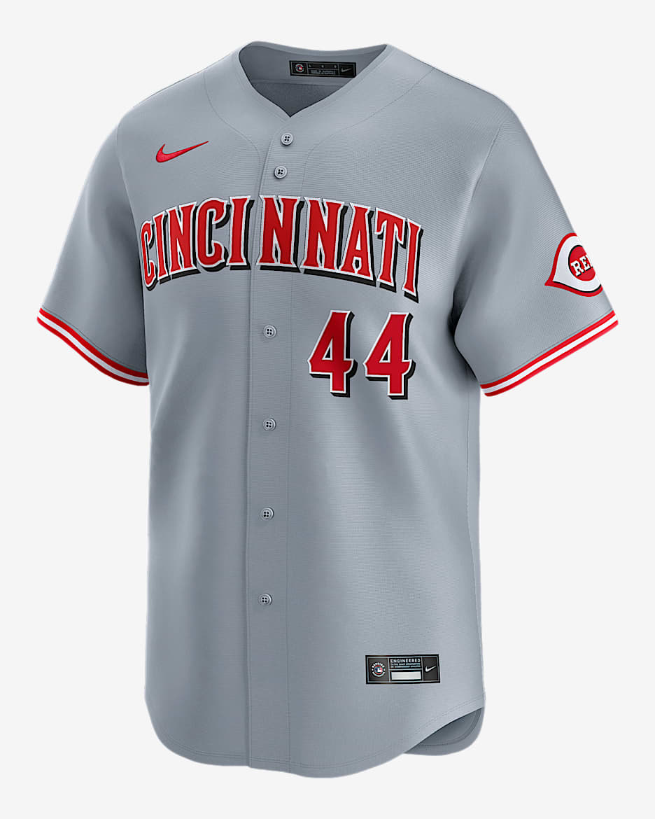 Jersey Nike Dri-FIT ADV de la MLB Limited para hombre Elly De La Cruz Cincinnati Reds - Gris