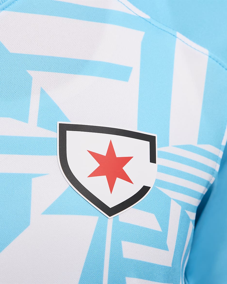 Jersey Nike Dri-FIT de la NWSL tipo réplica para mujer Chicago Red Stars 2024 Stadium Primary - Azul báltico