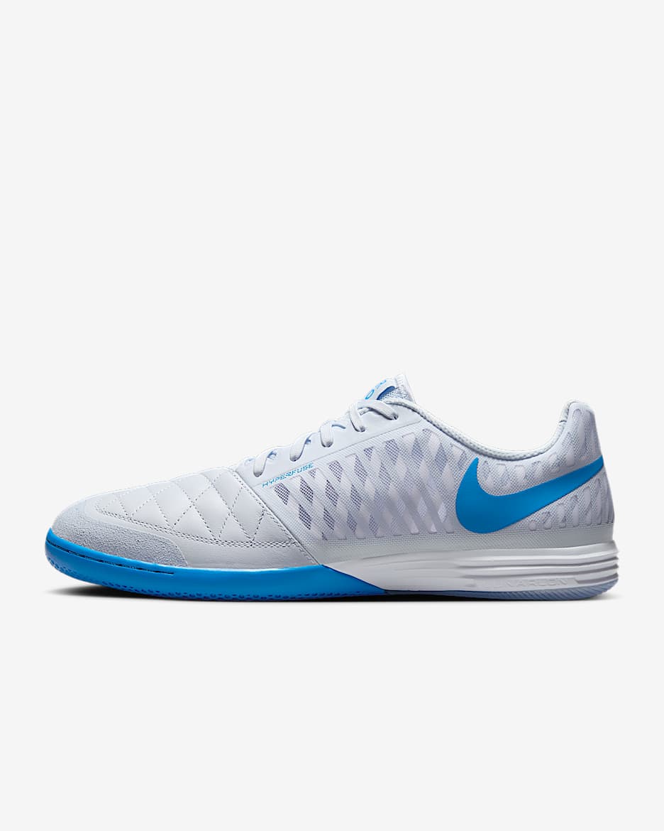 Nike Lunar Gato II Indoor Court Low-Top Football Shoes - Football Grey/Light Photo Blue