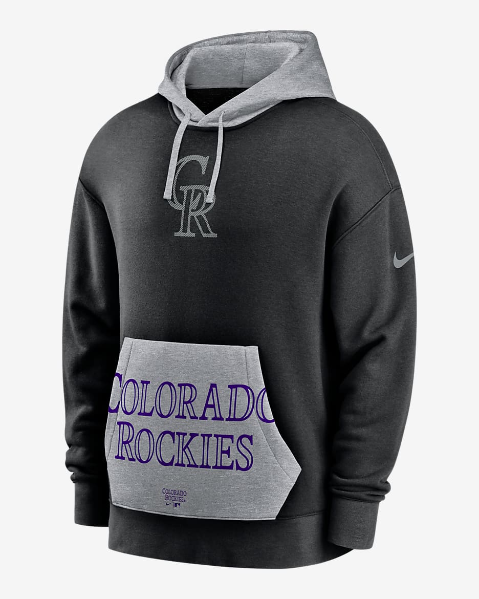 Nike Heritage (MLB Colorado Rockies) Men's Pullover Hoodie - Black