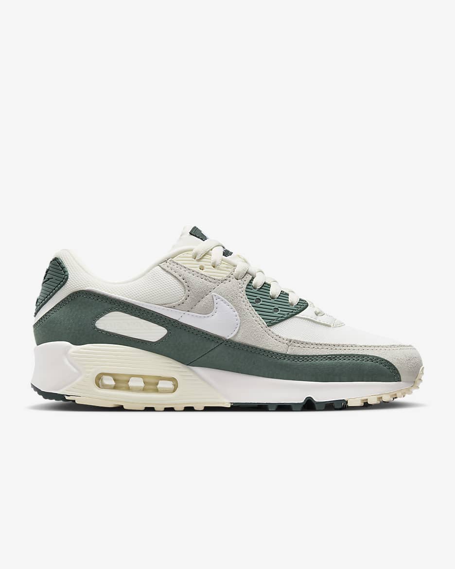 Nike Air Max 90-sko til kvinder - Sail/Vintage Green/Coconut Milk/hvid