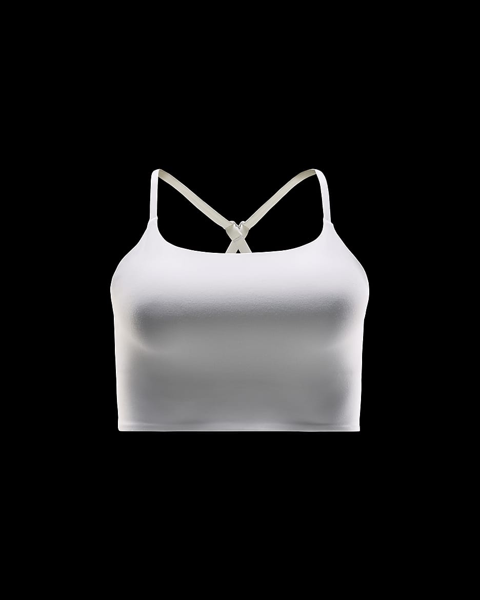 Bra deportivo de baja sujeción de talle largo con forro ligero para mujer Nike One Convertible - Blanco/Blanco/Blanco