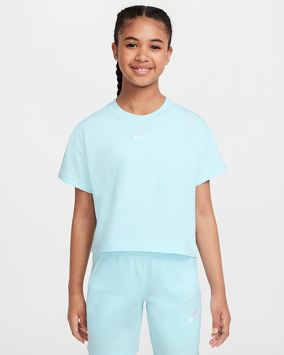 Nike Sportswear Essential Big Kids' (Girls') T-Shirt - Glacier Blue