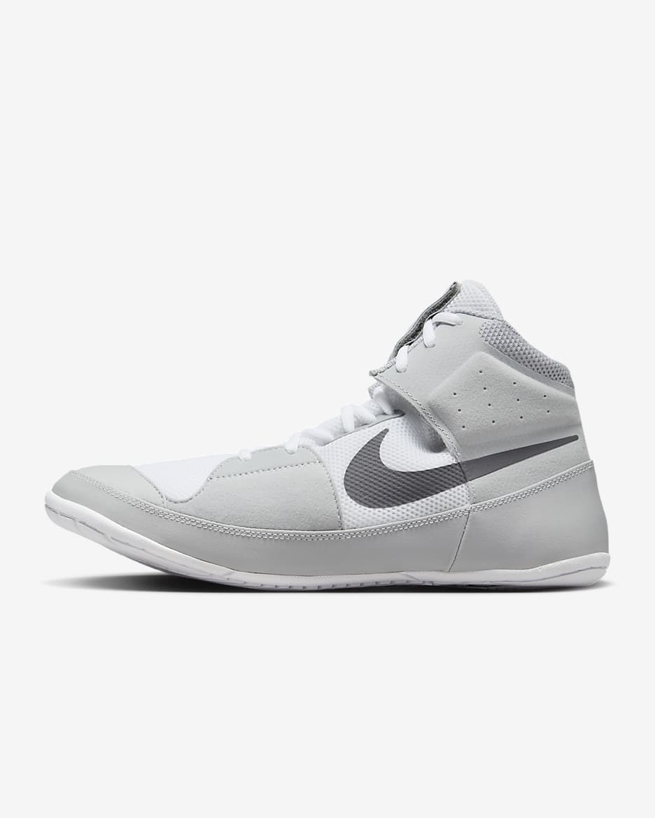 Nike Fury Wrestling Shoes - White/Wolf Grey/Dark Grey