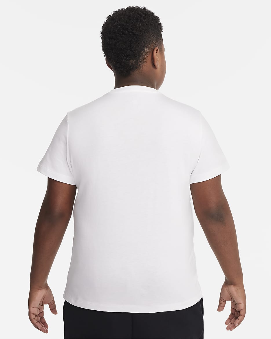 Nike Sportswear Older Kids' T-Shirt (Extended Size) - White/Black