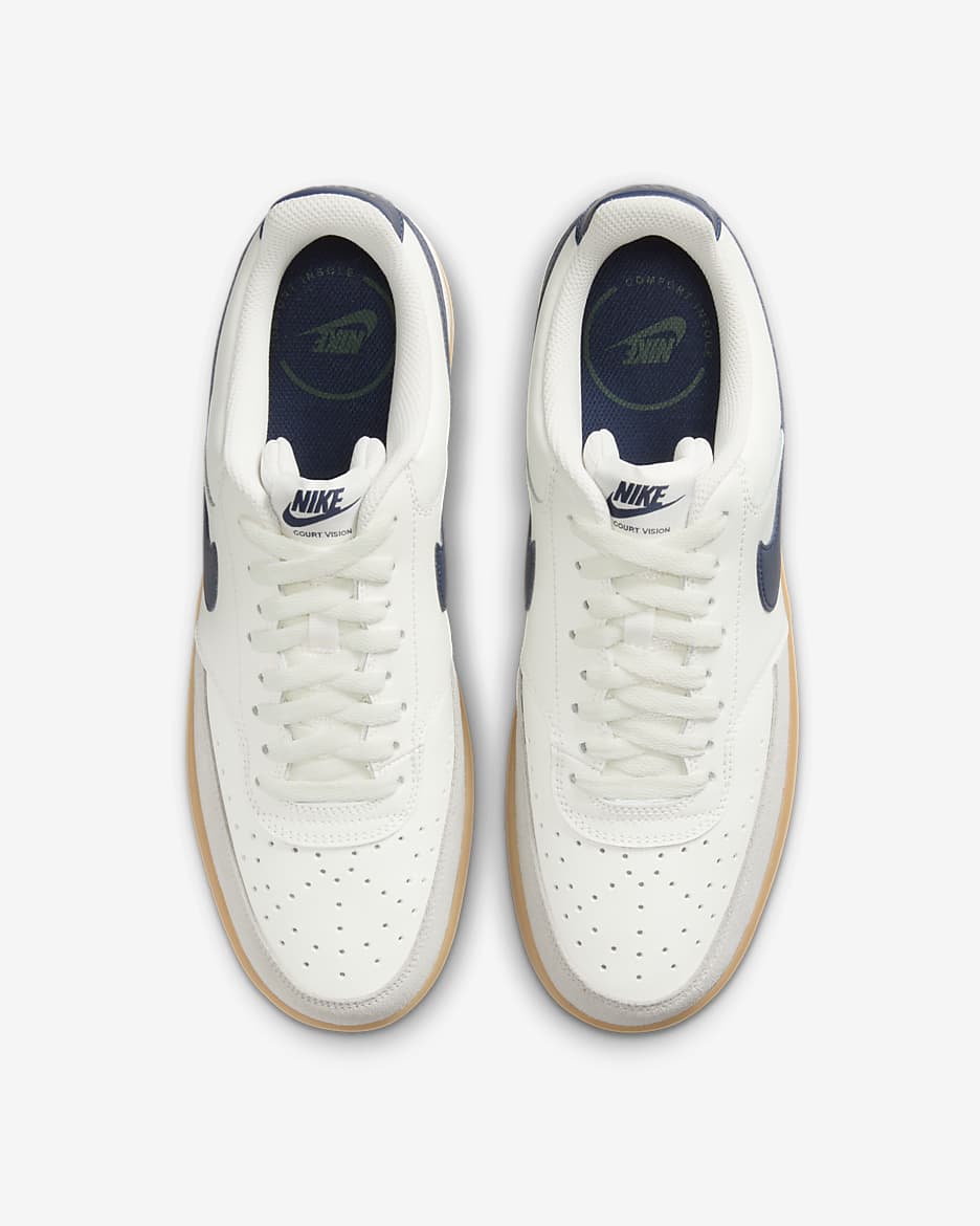 Nike Court Vision Low Sabatilles - Home - Sail/Gum Light Brown/Light Iron Ore/Midnight Navy